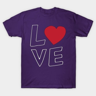 Love Heart Design T-Shirt